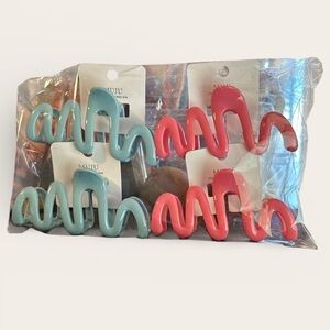 Wavy Hair Claw Clips Set